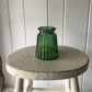 Emerald Ribbed Glass Jar