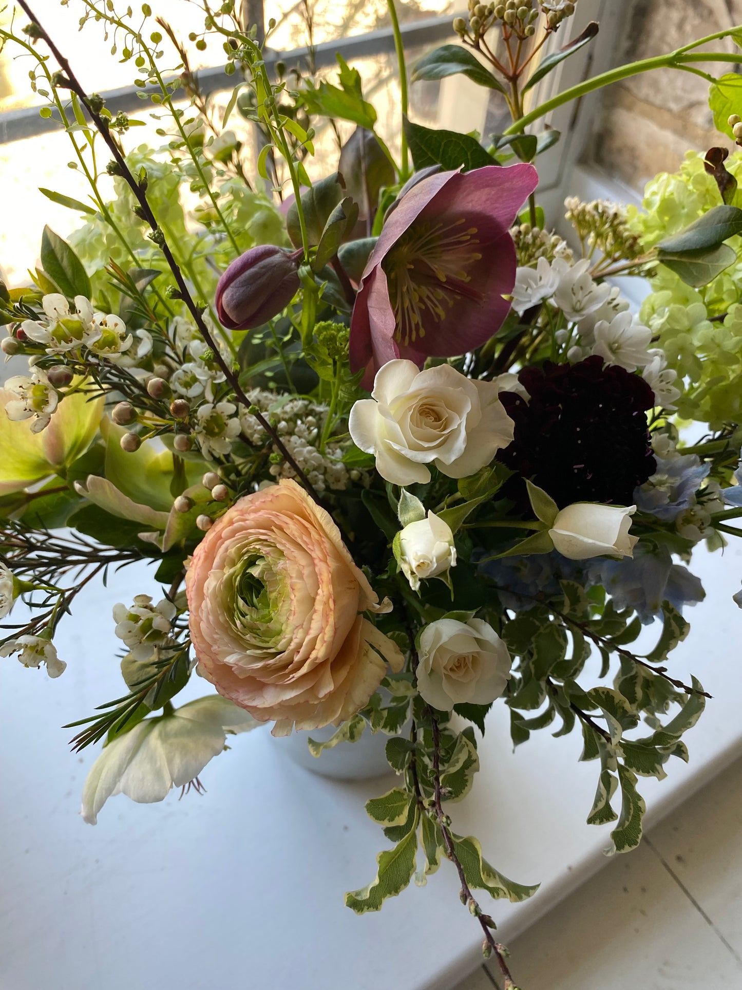 Ceramic Jug - including a posy of flowers