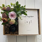 Cook Together Gift Box - including a slate bobbly bud vase with a posy of seasonal flowers