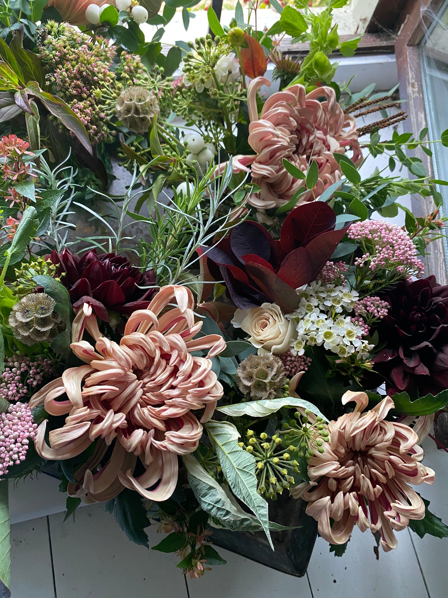 Seasonal Bunch with Pretty Vase