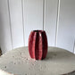 Textured Berry Ceramic Vase (approx 11cm) including posy of flowers