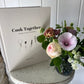 Cook Together Gift Box - including a slate bobbly bud vase with a posy of seasonal flowers