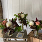 A Delicate Trio Of Pretty Bud Vases - including a seasonal posy in each vase