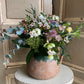 Forest Green Terracotta Jug - including a posy of flowers